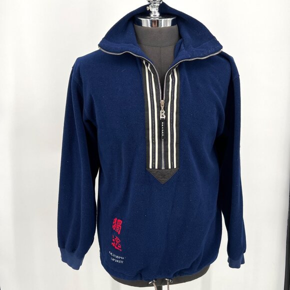 Bogner Y2K 1998 Olympic Games Nagano Fleece 1/2 Zip‎ Pullover Mens Blue Size L - Picture 5 of 13